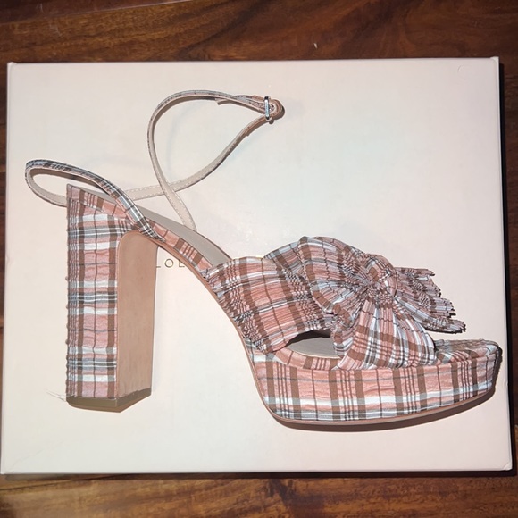 Loeffler Randall Natalia Plaid Platform Bow Heel - Picture 4 of 7